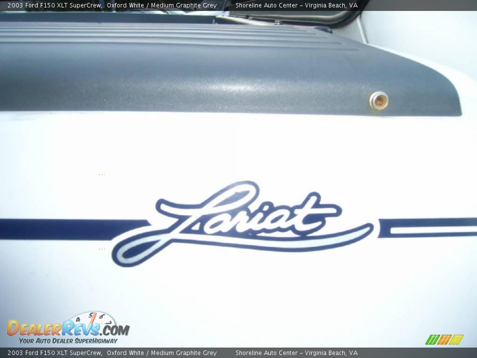 2003 Ford F150 XLT SuperCrew Oxford White / Medium Graphite Grey Photo #9