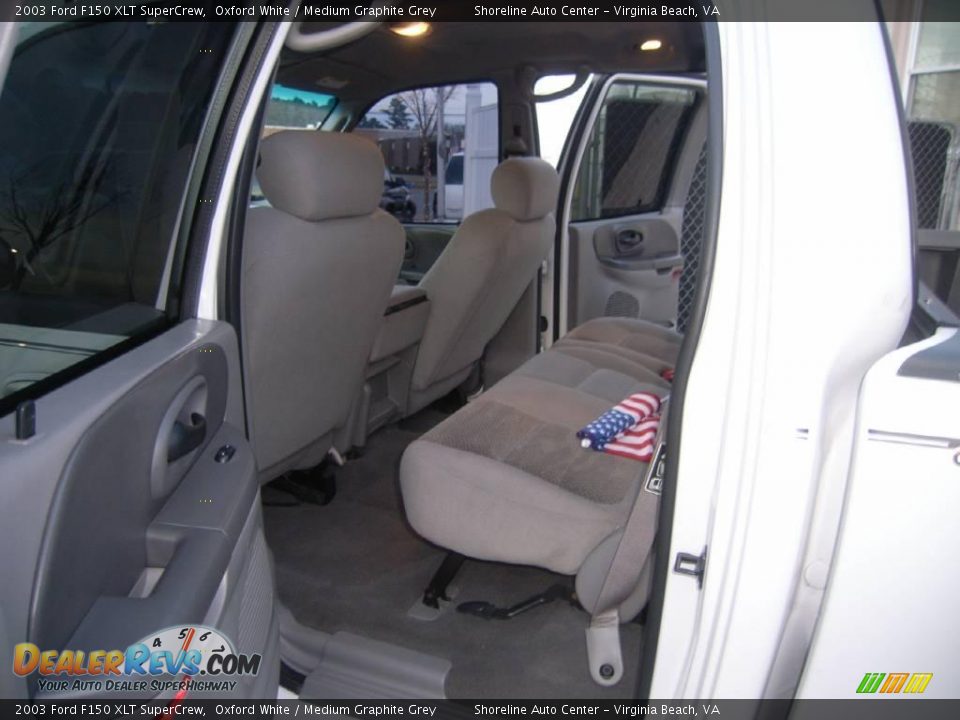 2003 Ford F150 XLT SuperCrew Oxford White / Medium Graphite Grey Photo #12