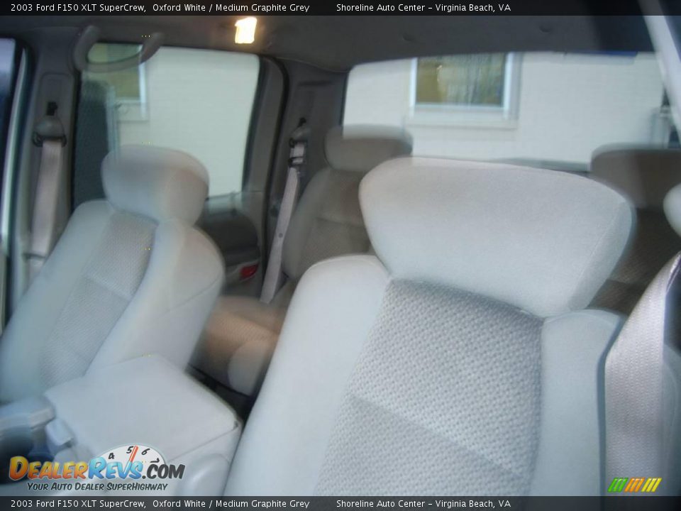 2003 Ford F150 XLT SuperCrew Oxford White / Medium Graphite Grey Photo #21