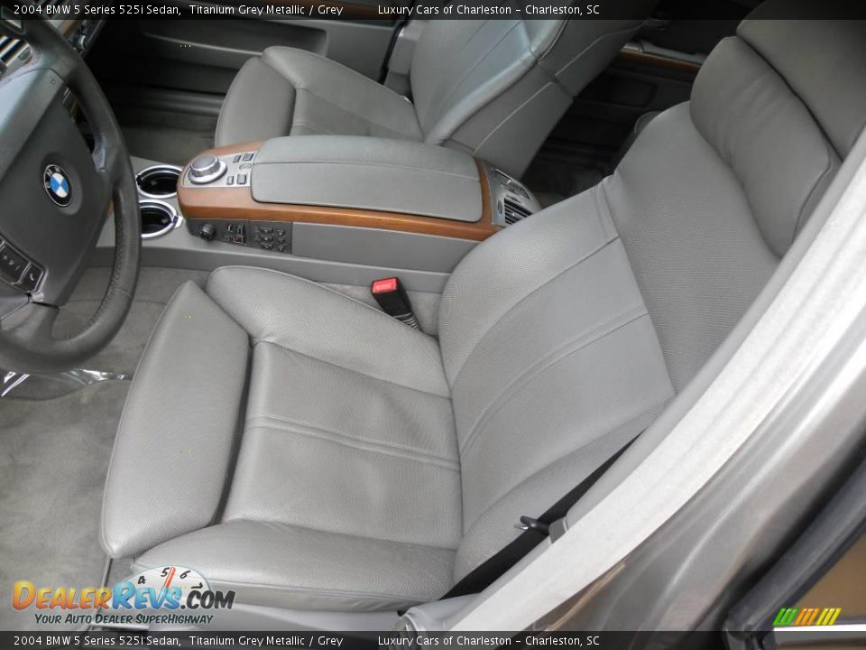 2004 BMW 5 Series 525i Sedan Titanium Grey Metallic / Grey Photo #5
