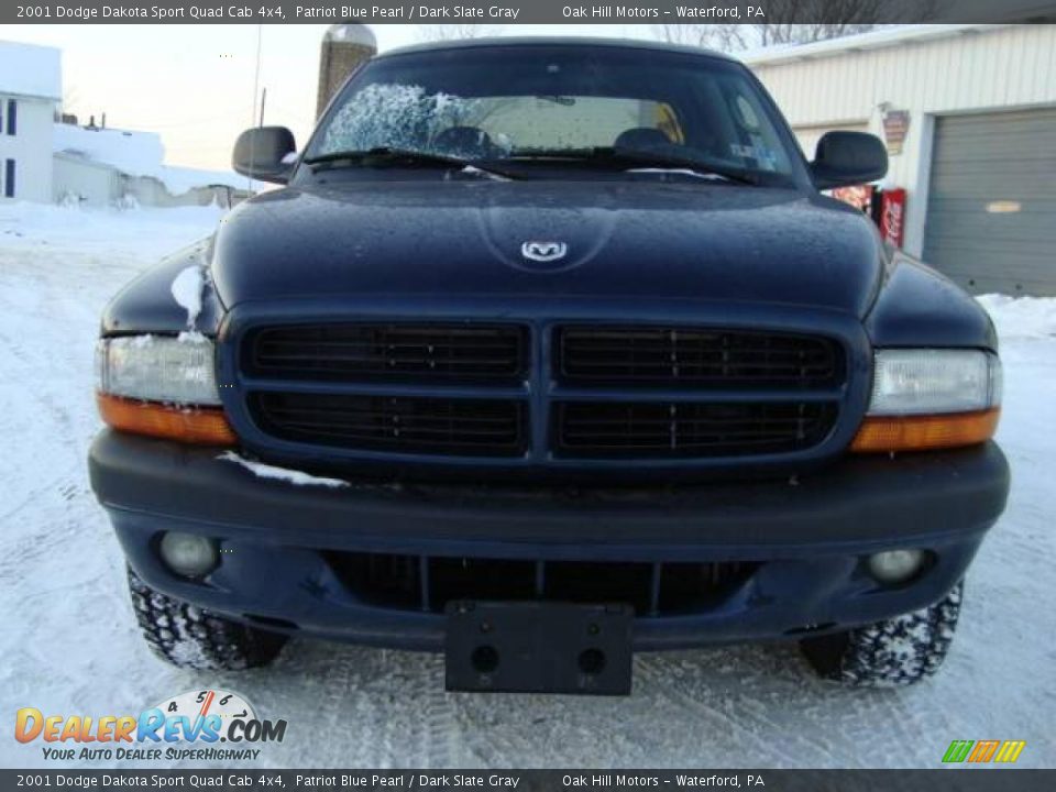 2001 Dodge Dakota Sport Quad Cab 4x4 Patriot Blue Pearl / Dark Slate Gray Photo #1