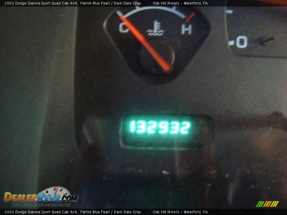 2001 Dodge Dakota Sport Quad Cab 4x4 Patriot Blue Pearl / Dark Slate Gray Photo #14