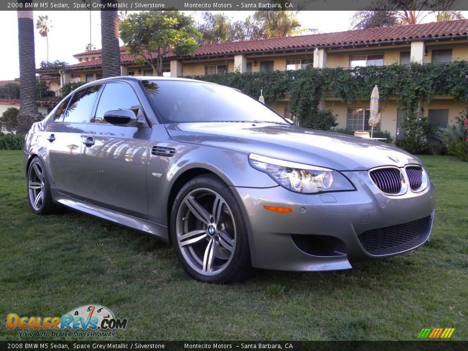 2008 BMW M5 Sedan Space Grey Metallic / Silverstone Photo #3