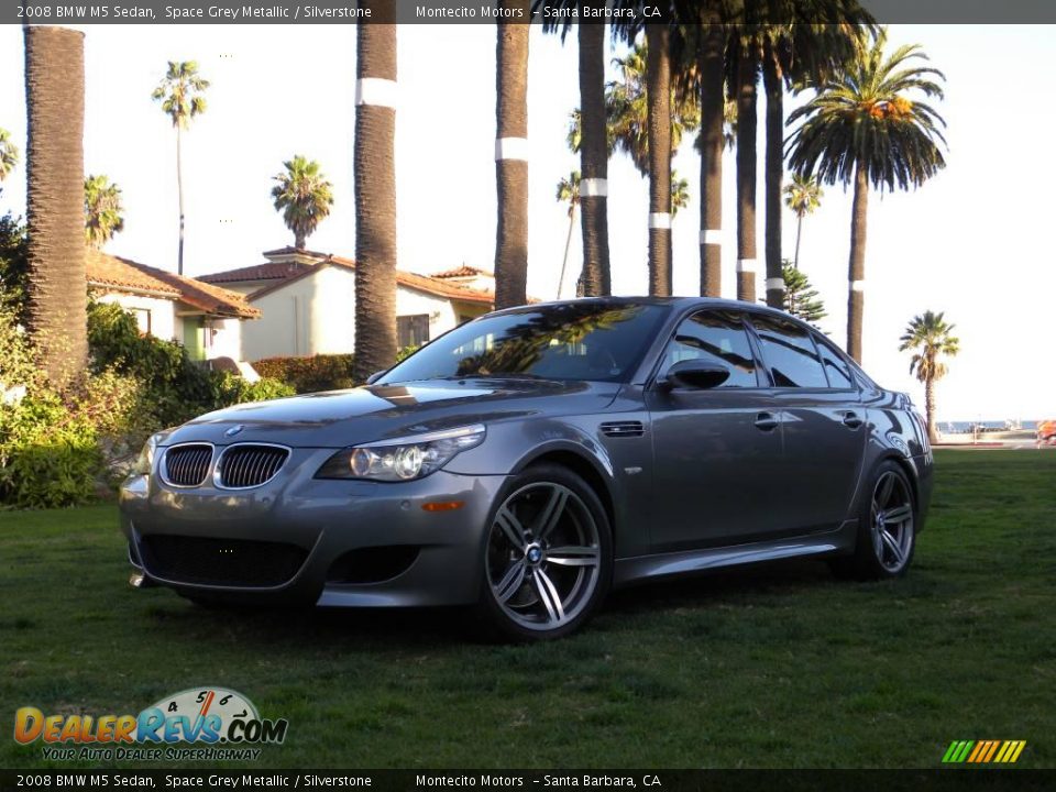 2008 BMW M5 Sedan Space Grey Metallic / Silverstone Photo #6