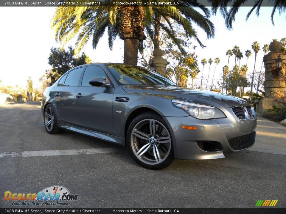 2008 BMW M5 Sedan Space Grey Metallic / Silverstone Photo #7