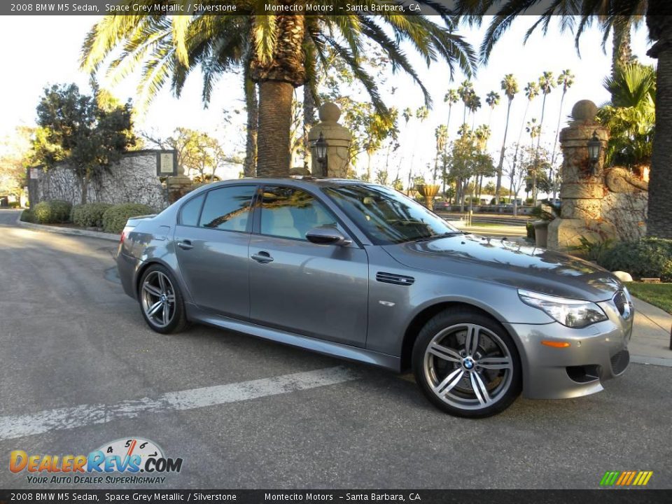 2008 BMW M5 Sedan Space Grey Metallic / Silverstone Photo #8