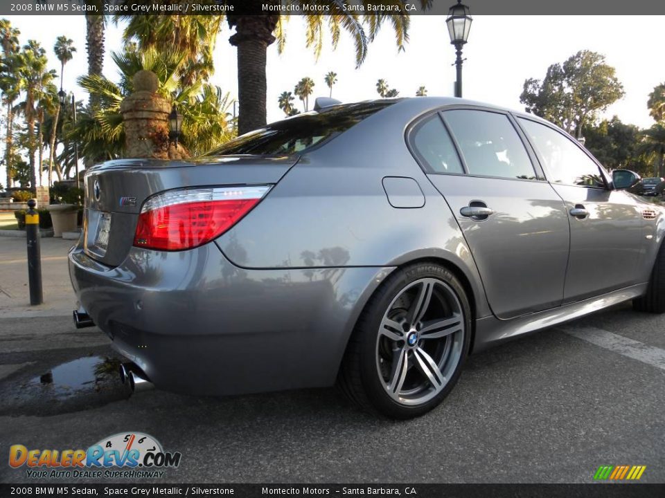 2008 BMW M5 Sedan Space Grey Metallic / Silverstone Photo #9