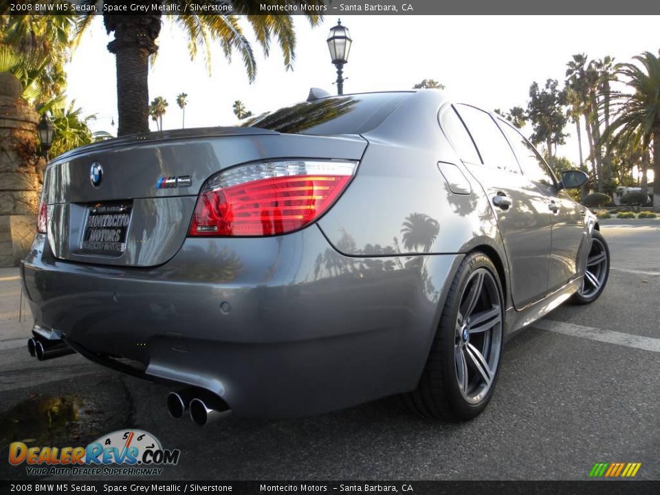 2008 BMW M5 Sedan Space Grey Metallic / Silverstone Photo #10