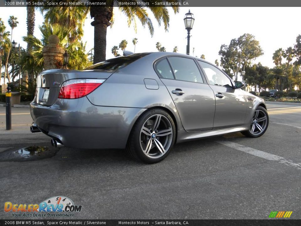 2008 BMW M5 Sedan Space Grey Metallic / Silverstone Photo #11
