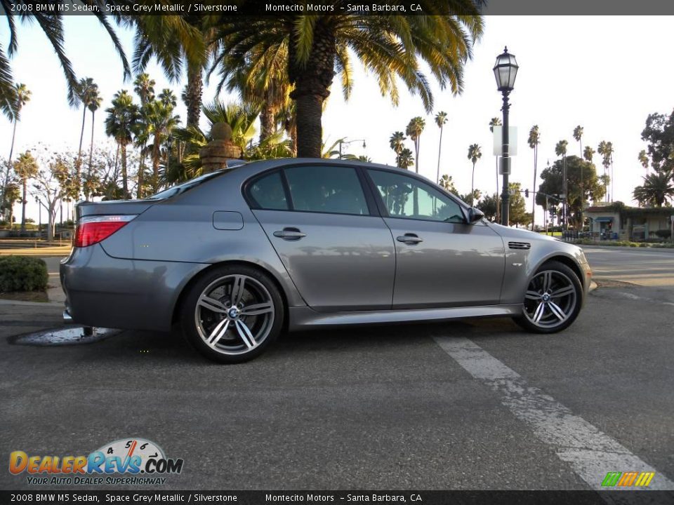 2008 BMW M5 Sedan Space Grey Metallic / Silverstone Photo #12