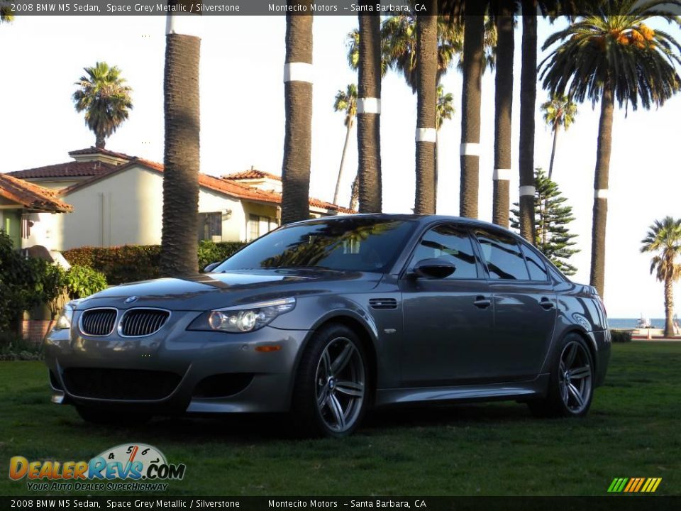 2008 BMW M5 Sedan Space Grey Metallic / Silverstone Photo #21