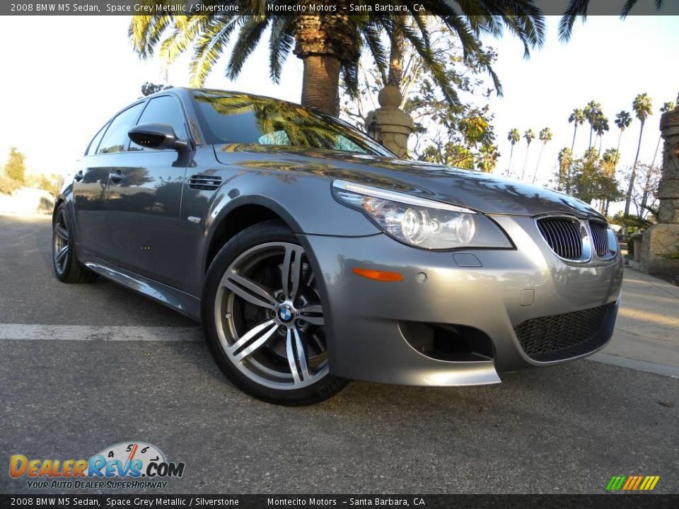 2008 BMW M5 Sedan Space Grey Metallic / Silverstone Photo #22