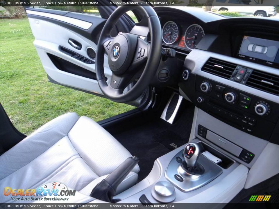 2008 BMW M5 Sedan Space Grey Metallic / Silverstone Photo #25