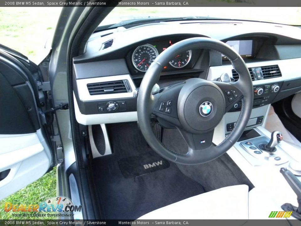 2008 BMW M5 Sedan Space Grey Metallic / Silverstone Photo #29
