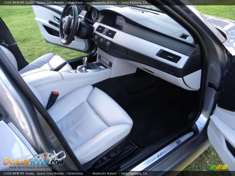 2008 BMW M5 Sedan Space Grey Metallic / Silverstone Photo #31