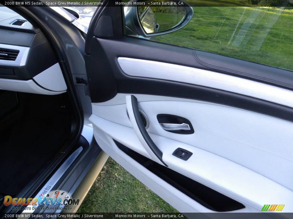 2008 BMW M5 Sedan Space Grey Metallic / Silverstone Photo #32