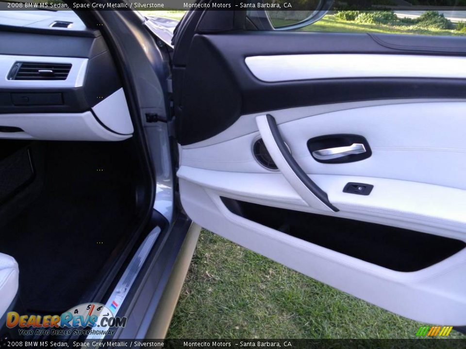 2008 BMW M5 Sedan Space Grey Metallic / Silverstone Photo #34
