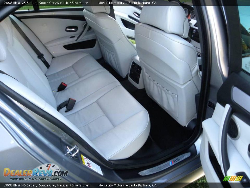 2008 BMW M5 Sedan Space Grey Metallic / Silverstone Photo #36