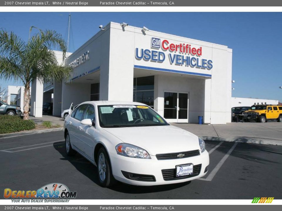 2007 Chevrolet Impala LT White / Neutral Beige Photo #2