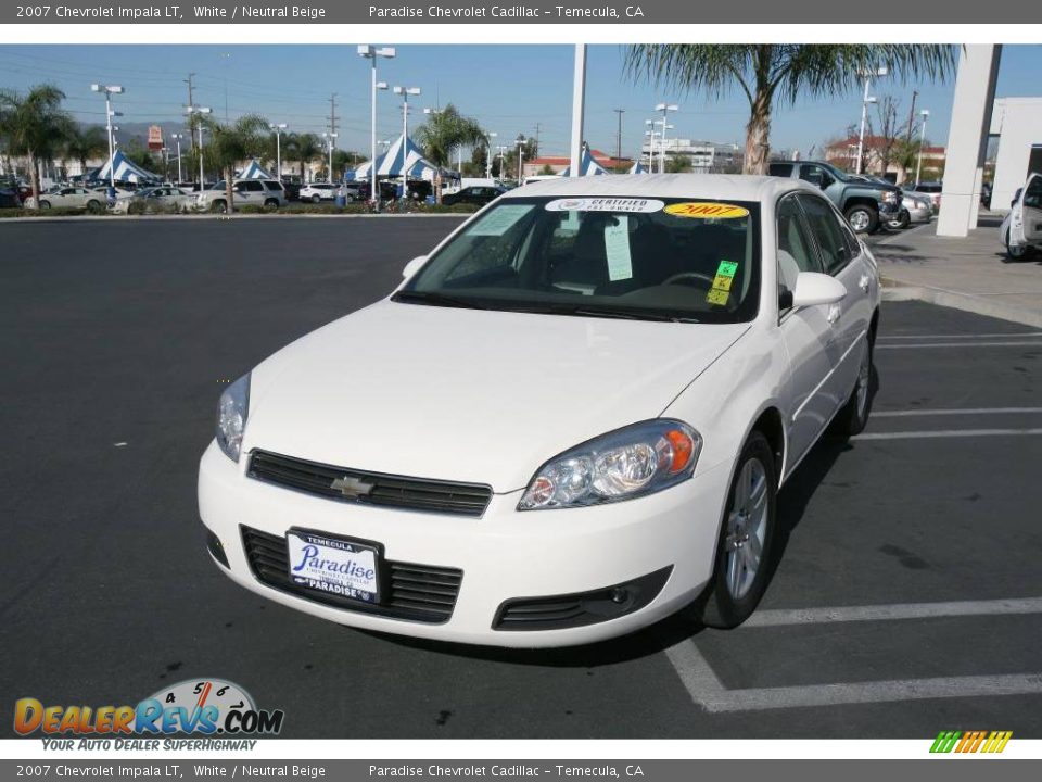 2007 Chevrolet Impala LT White / Neutral Beige Photo #4