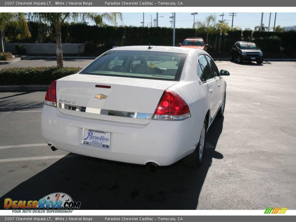 2007 Chevrolet Impala LT White / Neutral Beige Photo #10
