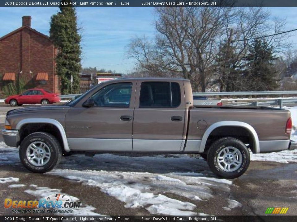 2001 Dodge Dakota SLT Quad Cab 4x4 Light Almond Pearl / Taupe Photo #2