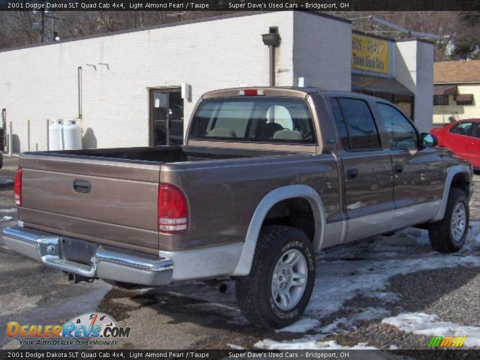 2001 Dodge Dakota SLT Quad Cab 4x4 Light Almond Pearl / Taupe Photo #5