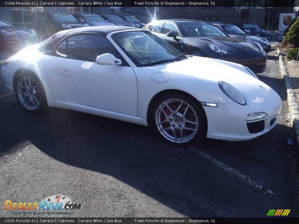 2009 Porsche 911 Carrera S Cabriolet Carrara White / Sea Blue Photo #1
