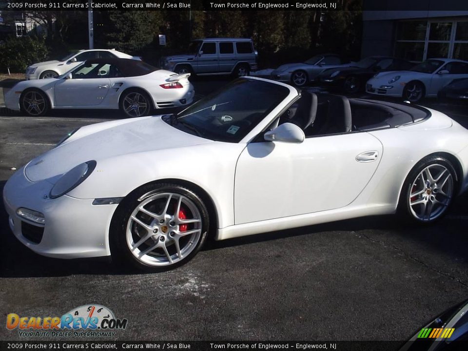 2009 Porsche 911 Carrera S Cabriolet Carrara White / Sea Blue Photo #3