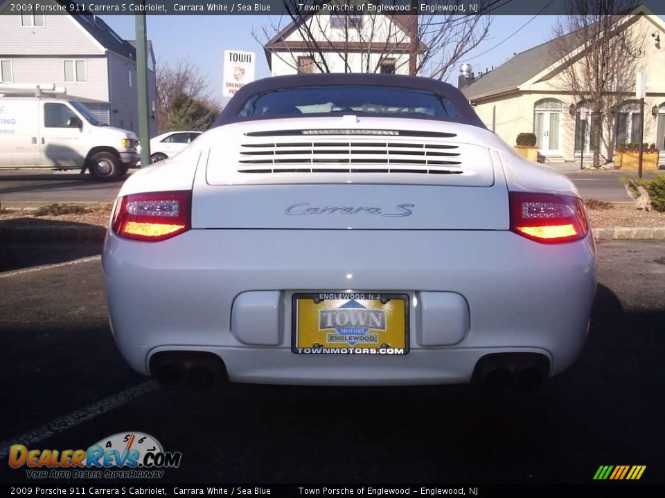 2009 Porsche 911 Carrera S Cabriolet Carrara White / Sea Blue Photo #4