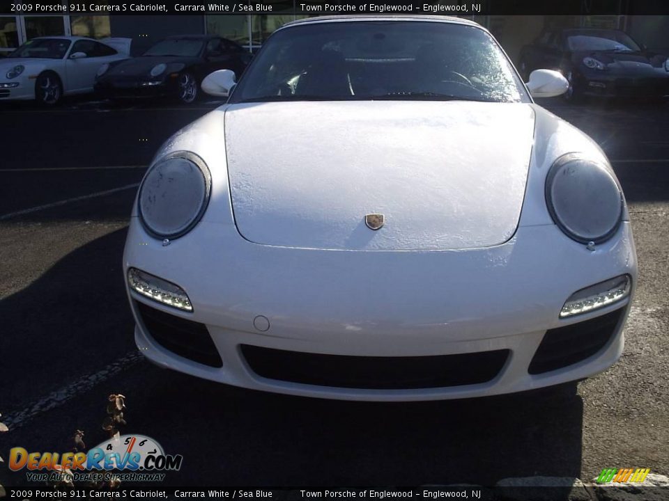 2009 Porsche 911 Carrera S Cabriolet Carrara White / Sea Blue Photo #6
