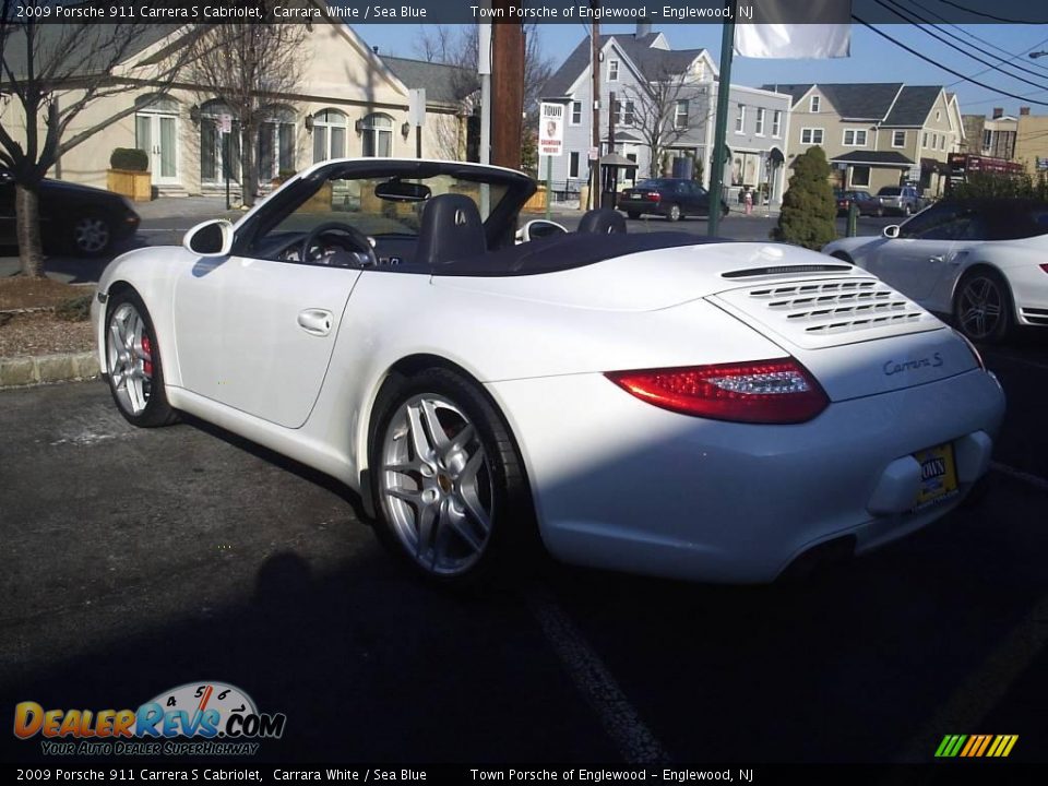 2009 Porsche 911 Carrera S Cabriolet Carrara White / Sea Blue Photo #7