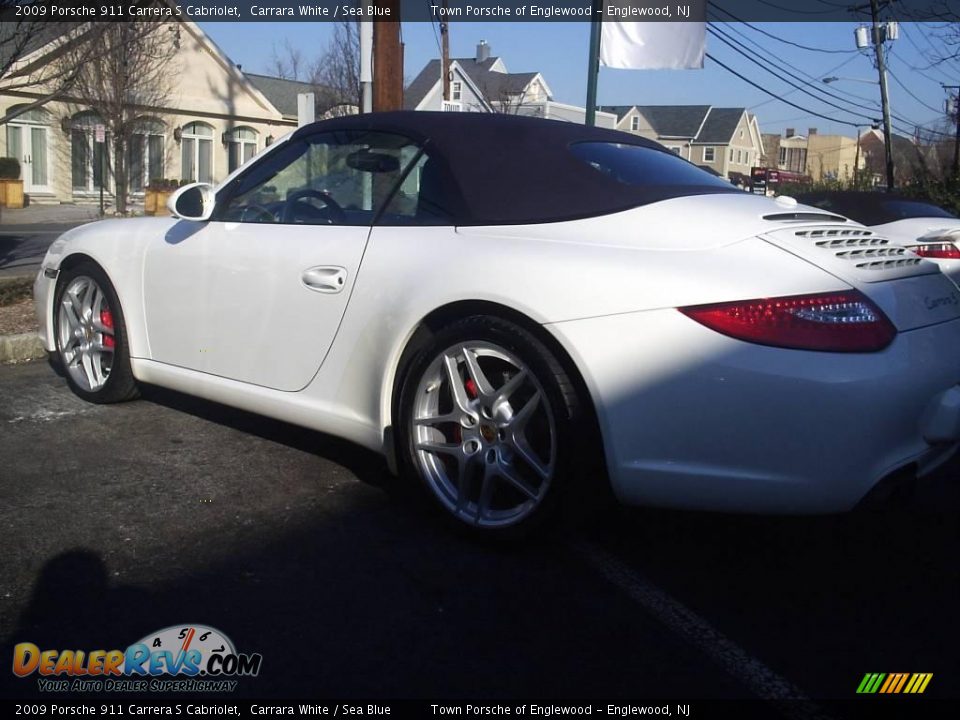 2009 Porsche 911 Carrera S Cabriolet Carrara White / Sea Blue Photo #8