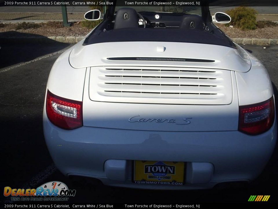 2009 Porsche 911 Carrera S Cabriolet Carrara White / Sea Blue Photo #9