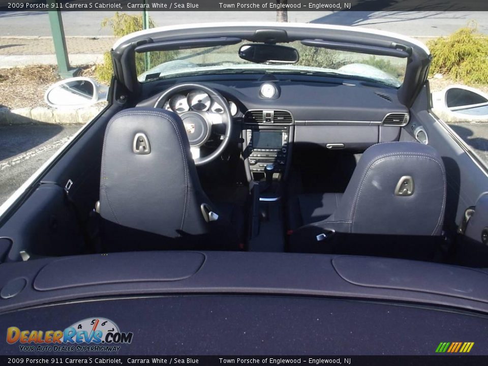 2009 Porsche 911 Carrera S Cabriolet Carrara White / Sea Blue Photo #10