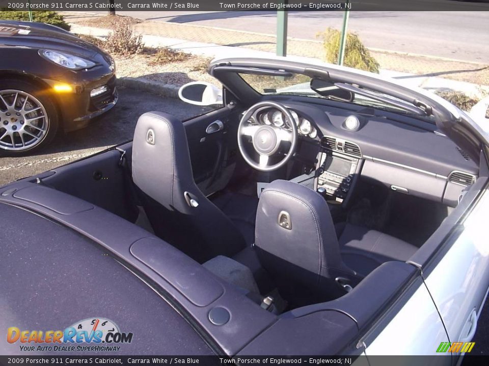 2009 Porsche 911 Carrera S Cabriolet Carrara White / Sea Blue Photo #12