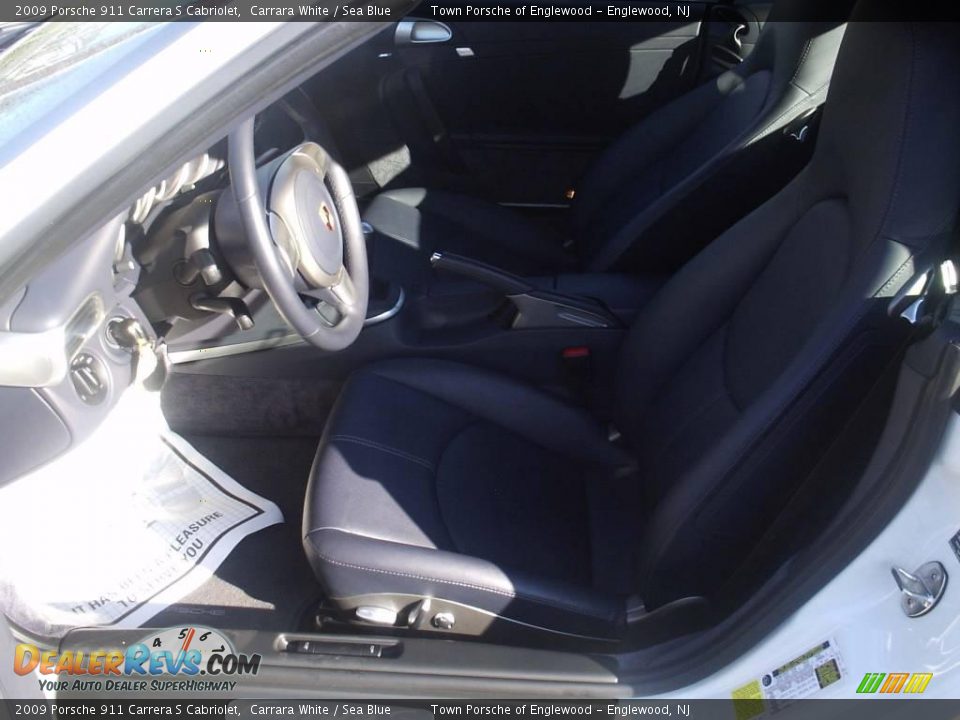 2009 Porsche 911 Carrera S Cabriolet Carrara White / Sea Blue Photo #16