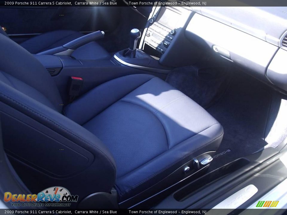 2009 Porsche 911 Carrera S Cabriolet Carrara White / Sea Blue Photo #17