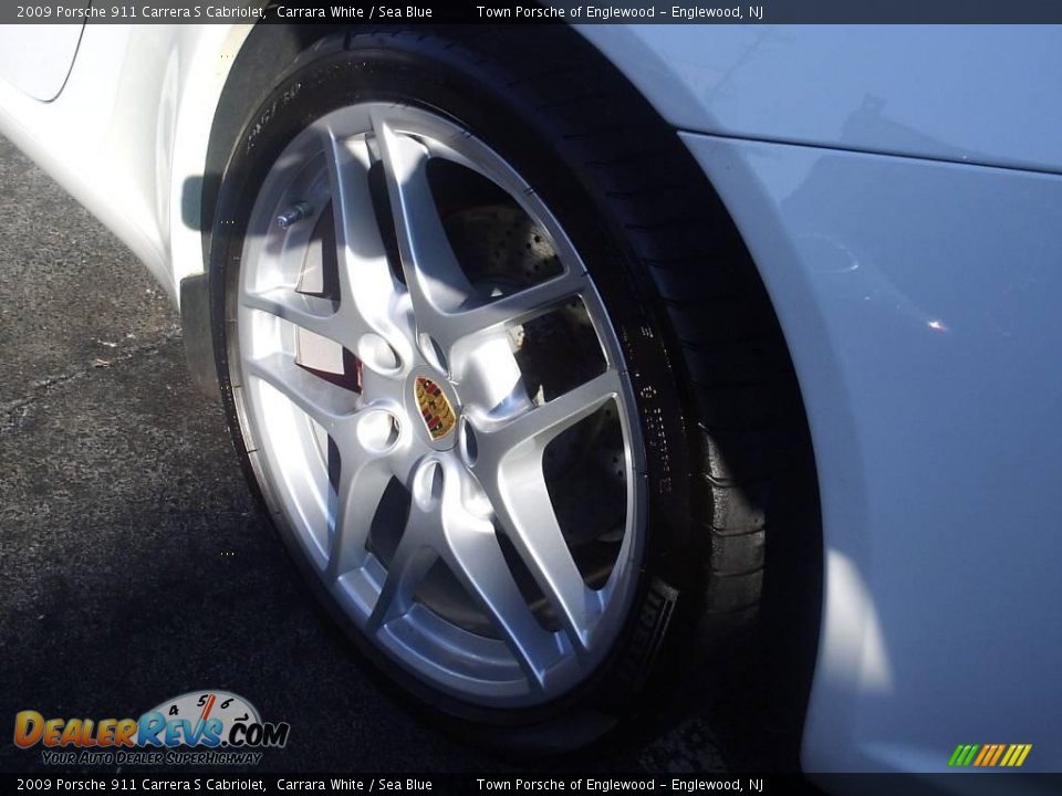 2009 Porsche 911 Carrera S Cabriolet Carrara White / Sea Blue Photo #18