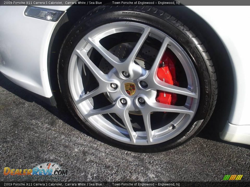 2009 Porsche 911 Carrera S Cabriolet Carrara White / Sea Blue Photo #19