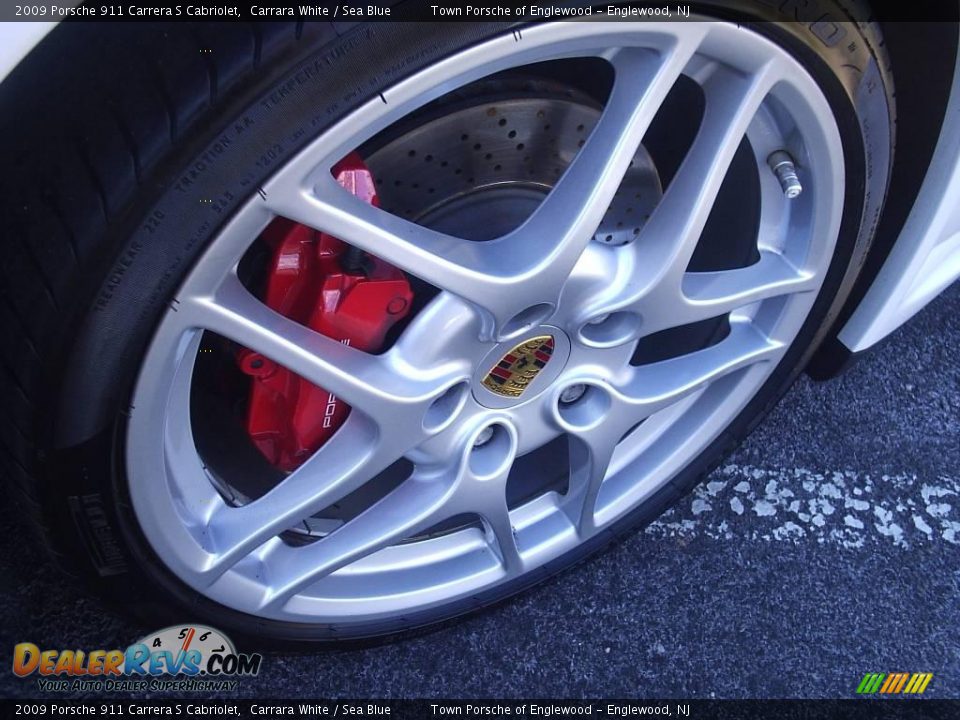 2009 Porsche 911 Carrera S Cabriolet Carrara White / Sea Blue Photo #20