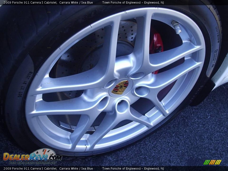 2009 Porsche 911 Carrera S Cabriolet Carrara White / Sea Blue Photo #21