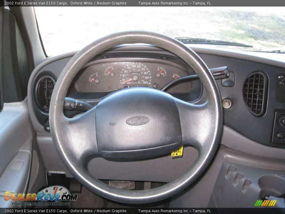 2002 Ford E Series Van E150 Cargo Oxford White / Medium Graphite Photo #25