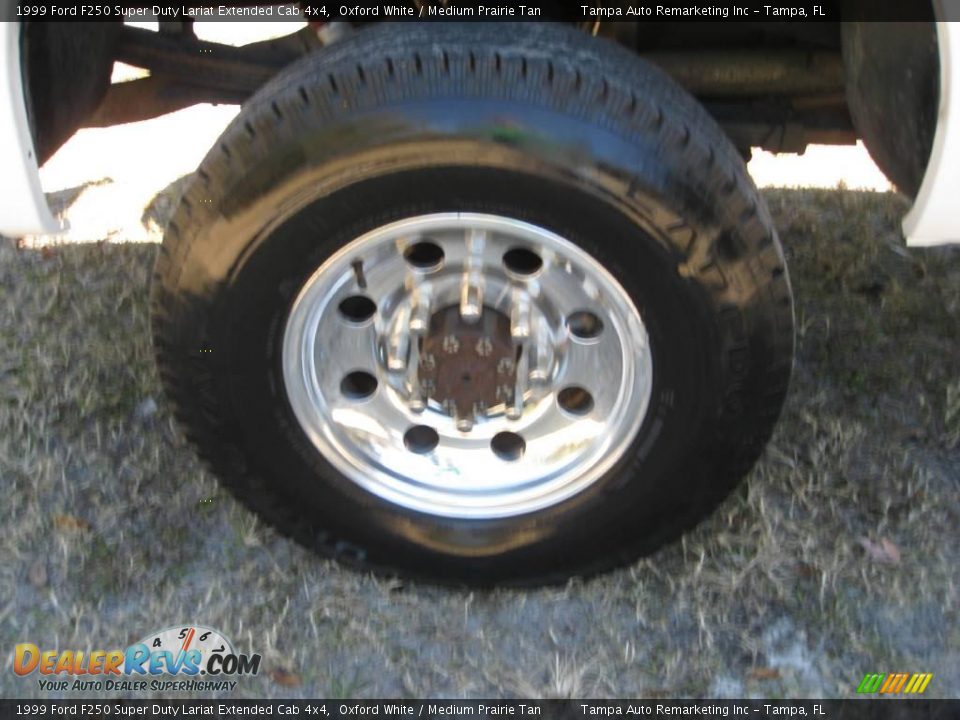 1999 Ford F250 Super Duty Lariat Extended Cab 4x4 Oxford White / Medium Prairie Tan Photo #18