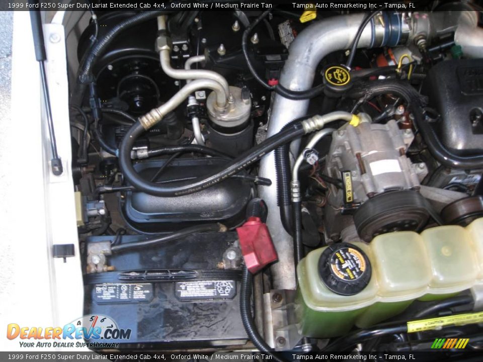 1999 Ford F250 Super Duty Lariat Extended Cab 4x4 Oxford White / Medium Prairie Tan Photo #34