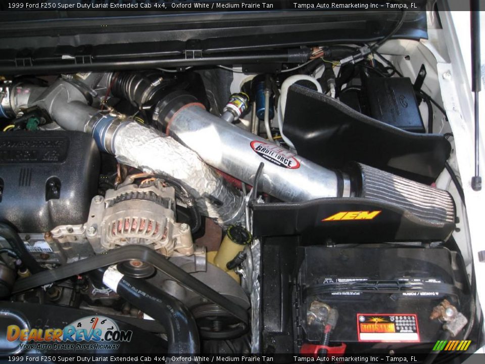 1999 Ford F250 Super Duty Lariat Extended Cab 4x4 Oxford White / Medium Prairie Tan Photo #35