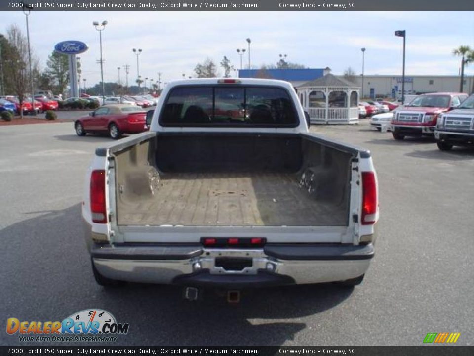 2000 Ford F350 Super Duty Lariat Crew Cab Dually Oxford White / Medium Parchment Photo #6