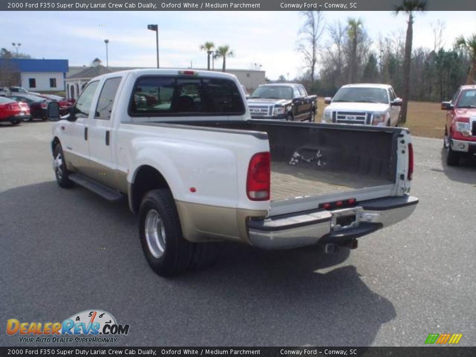 2000 Ford F350 Super Duty Lariat Crew Cab Dually Oxford White / Medium Parchment Photo #7