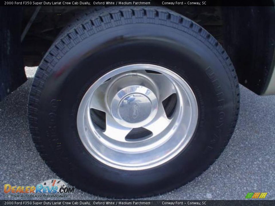 2000 Ford F350 Super Duty Lariat Crew Cab Dually Oxford White / Medium Parchment Photo #9