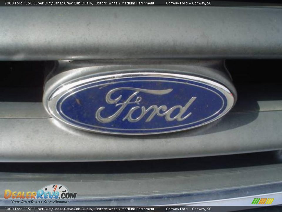 2000 Ford F350 Super Duty Lariat Crew Cab Dually Oxford White / Medium Parchment Photo #13